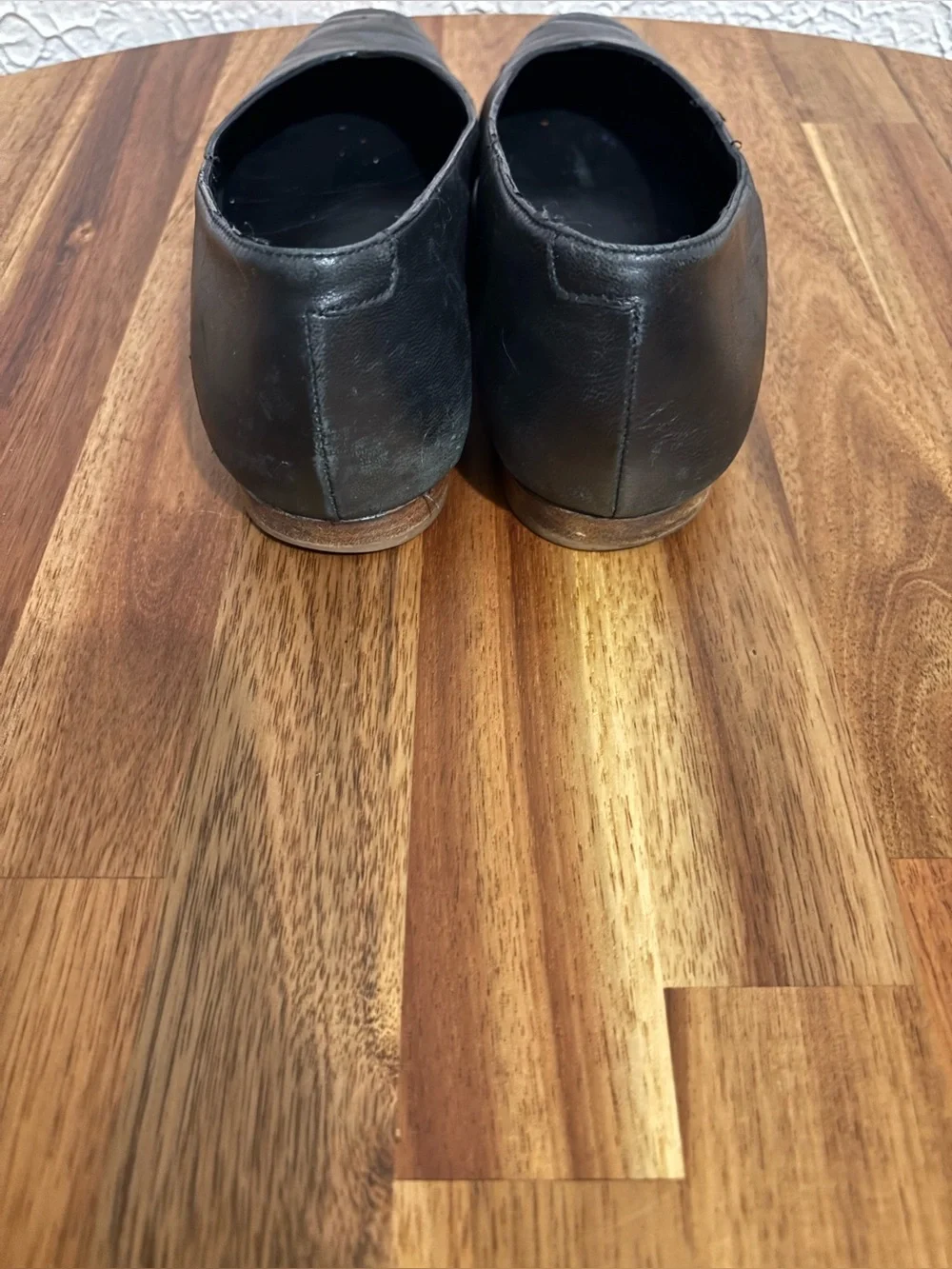 COS Black Leather Pointed Ballet Flats - Picture 9 of 15